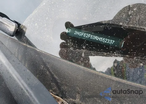 2024 Honda Civic Sport из США, поврежденный, VIN 2HGFE2F53RH552337